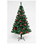 EVRE Artificial Christmas Tree 5ft with PVC Tips Branches & Strong Metal Stand