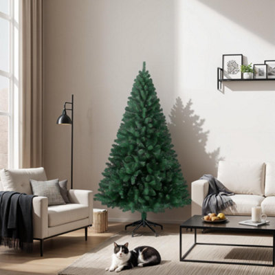EVRE Artificial Christmas Tree 6FT 180cm Extra Bushy 800 Tips Strong Metal Stand - 4/5/6/7/8 FT AVAILABLE