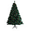 EVRE Artificial Christmas Tree With Pine Cones & Berries 5ft with 200 PVC Tips, Easy Build Hinged Branches & Strong Metal Stand