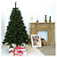 EVRE Artificial Christmas Tree With Pine Cones & Berries 6ft with PVC Tips, Easy Build Hinged Branches & Strong Metal Stand