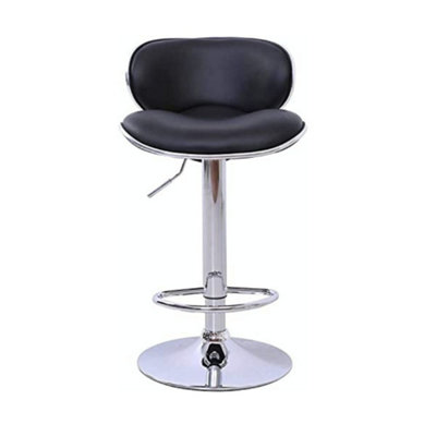 EVRE Bar Stool Faux Leather Adjustable Height With Swivel Seat For Pub ...