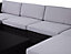 EVRE Black Rattan Outdoor Garden Furniture Nevada Set 6 Seater Sofa with Coffee Table