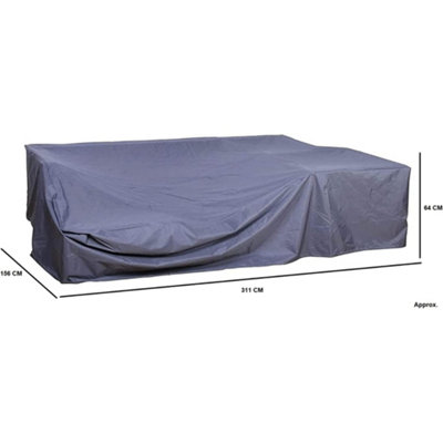 EVRE Breathable Weatherproof 600D Oxford Cloth Cover for Nevada Rattan Furniture Set - 3