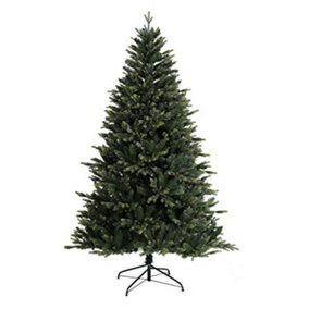 EVRE Brunswick Spruce Artificial Christmas Tree 6ft with 800 PE/PVC Tips, Hinged Branches & Strong Metal Stand