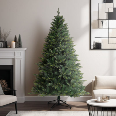 EVRE Brunswick Spruce Artificial Christmas Tree 7ft with 1200 PE/PVC