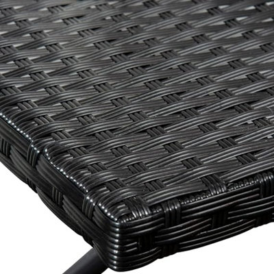 EVRE Capri Folding Side Rattan Table Outdoor, Drinks, Camping ...