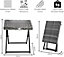 EVRE Capri Folding Side Rattan Table Outdoor Laptops, Drinks, Gardens, Camping Lightweight Weatherproof Wicker & Portable - Grey