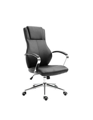 EVRE Contemporary Executive Black Faux Leather Office Chair with Swivel Height Adjust