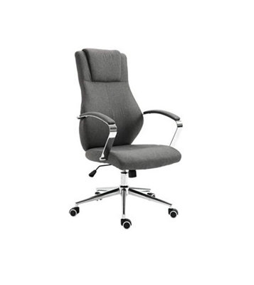 EVRE Contemporary Executive Dark Grey Office Chair with Swivel Height Adjust - FREE NEXT-DAY DELIVERY
