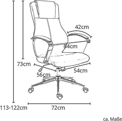 EVRE Contemporary Executive Dark Grey Office Chair with Swivel Height Adjust - FREE NEXT-DAY DELIVERY