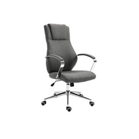 EVRE Contemporary Executive Dark Grey Office Chair with Swivel Height Adjust