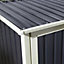 EVRE Garden Shed 4x2ft Dark Grey with Sloped Roof Lockable Door and Weather Resistant Paint