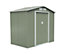 EVRE Garden Shed 6x4ft Light Green with Apex Roof Sliding Doors Weather Resistant Paint & Vents