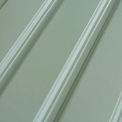 EVRE Garden Shed 6x5ft Light Green with Apex Roof Sliding Doors Weather Resistant Paint & Vents
