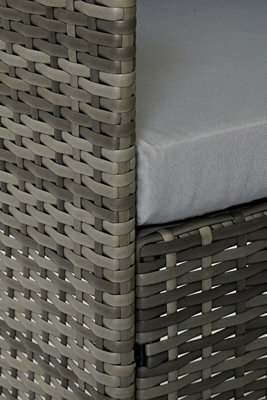 EVRE Grey Rattan Garden Furniture Set Patio Conservatory Balcony Outdoor 4 Seater - 8