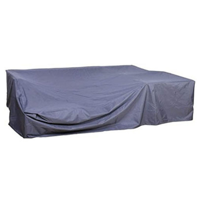 EVRE Grey Rattan Outdoor Garden Furniture Nevada Set 6 Seater Sofa with Coffee Table with cover - 7