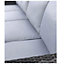 EVRE Grey Rattan Outdoor Garden Furniture Set Miami Sofa Coffee Table, Foot Stool Rattan with Premium Cover