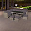 EVRE Mauritius 8 Seat Garden Rattan Furniture Corner Dining Set Table Sofa Bench Stool Natural