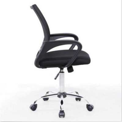 EVRE Mesh Task Chair Black For Home Work Study Office with Ergonomic Lumbar Height Swivel Adjustment