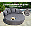 EVRE Mixed Grey Bali Day Bed Outdoor Garden Furniture Set With Canopy