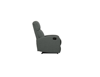EVRE Recliner Armchair Fabric Charcoal with Adjustable Leg Rest Recline