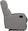 EVRE Recliner Armchair Fabric Silver with Adjustable Leg Rest Recline