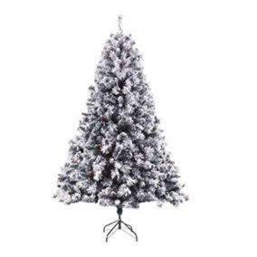 EVRE Snowy White Spruce Artificial Christmas Tree With Pine Cones & Berries 4ft with 200 PVC Tips, Easy Build Hinged Branches & St