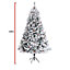 EVRE Snowy White Spruce Artificial Christmas Tree With Pine Cones & Berries 4ft with 200 PVC Tips, Easy Build Hinged Branches & St