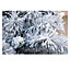 EVRE Snowy White Spruce Artificial Christmas Tree With Pine Cones & Berries 5ft with 450 PVC Tips, Easy Build Hinged Branches & St