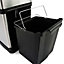 Evre Stainless Steel Recycling Pedal Bin With Removable Multi Compartments And Soft Close Lid for Kitchen