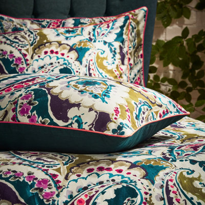 EW by Edinburgh Weavers Aretha Paisley Cotton Sateen Duvet Cover Set