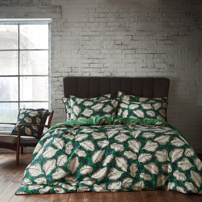 EW by Edinburgh Weavers Magali Leaf Cotton Sateen Duvet Cover Set