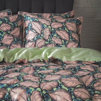 EW by Edinburgh Weavers Magali Leaf Cotton Sateen Duvet Cover Set