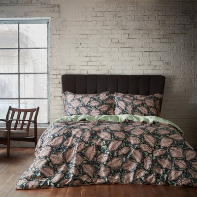 EW by Edinburgh Weavers Magali Leaf Cotton Sateen Duvet Cover Set