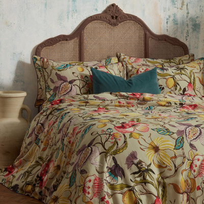 EW by Edinburgh Weavers Morton Floral Cotton Sateen Duvet Cover Set
