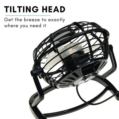 Ex-Pro Mini 4 Inch Ultra Quiet Desktop Cooling USB Fan with Tilting Design - 6