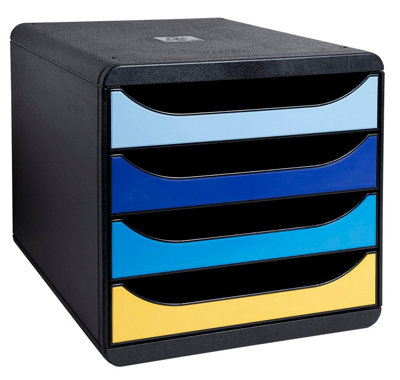 Exacompta - BIG-BOX - 1 Box with 4 open drawers for A4+ document