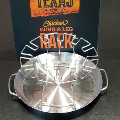 exas Club Stainless Steel Chicken Wing and Leg Rack  Elevate Your Grill Game - 4