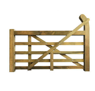 Exbourne Curved Heel Planed Gate 3.0m Wide x 1.2m High - Right Hand ...