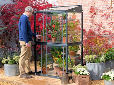 Exbury 3 Feet 4 Inches Classic Growhouse - Aluminium - L100 x W79 x H181 cm - Anthracite - 5