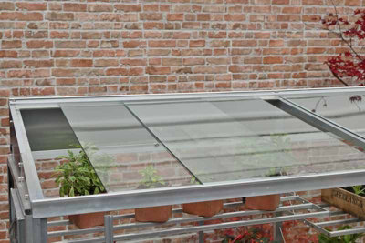 Exbury 6 Feet 5 Inches Classic Growhouse - Aluminium/Glass - L194 x W79 x H182 cm - Smokey Grey - 6