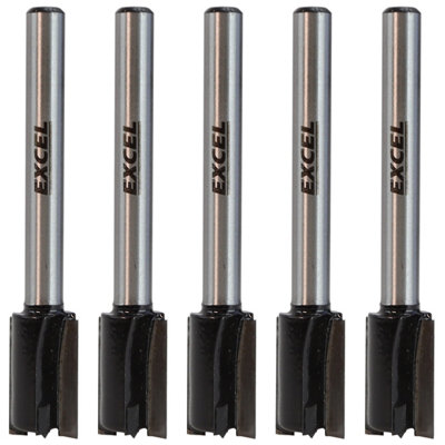 Excel 1/4" Shank Straight Metric Router Cutter Bits Hinge Jig Woodwork