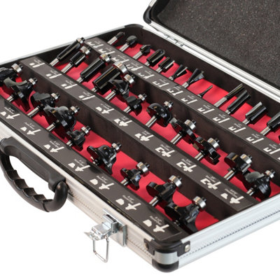 Excel 1/4in Shank Router Cutter Bit 35 Piece Set