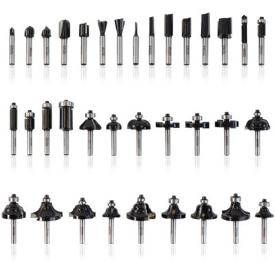 Excel 1/4in Shank Router Cutter Bit 35 Piece Set
