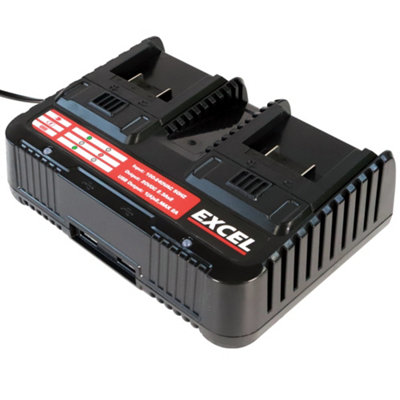 Excel 100-240V Dual Port Fast Battery Charger 2.3A EXL130WTP | DIY at B&Q