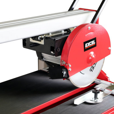 Excel 1250mm Bridge Wet Tile Cutter 1200W 240V with 1260mm Table Cuts ...