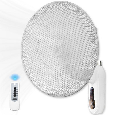 Excel 16" Wall Mount Fan with Remote Control - White Price Comparisons | Compare The Build