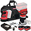 Excel 18V 1/4" Router Trimmer + 125mm Rotary Sander with 2 x 5.0Ah Battery Charger & Bag