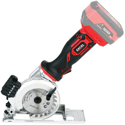 Excel 18V 115mm Mini Circular Saw with 2 x 5.0Ah Battery & Charger - 7