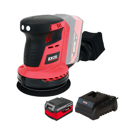 Excel 18V 125mm Rotary Sander with 1 x 4.0Ah Battery & Charger